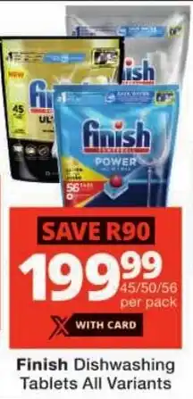 Checkers Finish Dishwashing Tablets All Variants offer