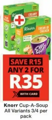 Checkers Knorr Cup-A-Soup All Variants offer