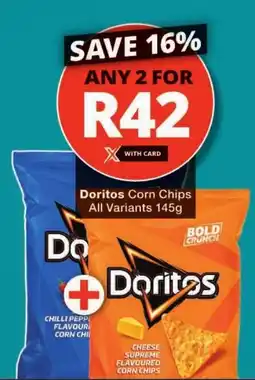 Checkers Doritos Corn Chips All Variants offer