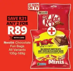 Checkers Nestlé Chocolate Fun Bags All Variants offer