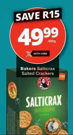 Checkers Bakers Salticrax Salted Crackers offer