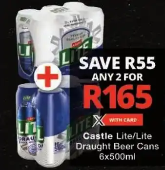 Castle Lite/ Lite Draught Beer Cans
