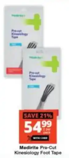 Checkers Medirite Pro-Cut Kinesiology Foot Tape offer