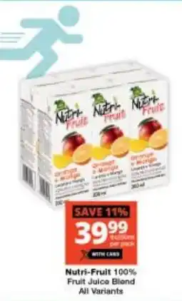 Checkers Nutri-Fruit 100% Fruit Juice Blend All Variants offer