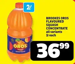 Usave Brookes oros flavoured squash concentrate offer