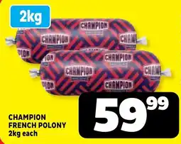 Usave Champion french polony offer