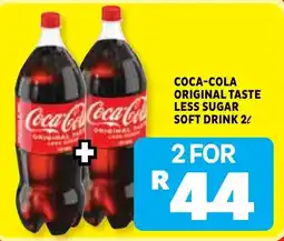 Usave Coca-cola original taste less sugar soft drink offer