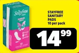 Usave Stayfree sanitary pads offer