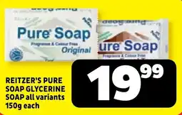 Usave Reitzer's pure soap glycerine soap offer