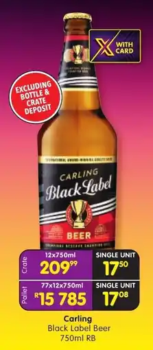 Shoprite Liquor Carling Black Label Beer RB offer