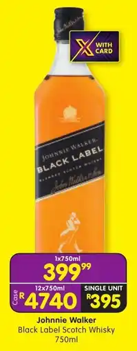 Shoprite Liquor Johnnie Walker Black Label Scotch Whisky offer