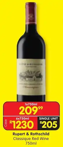 Shoprite Liquor Rupert & Rothschild Classique Red Wine offer