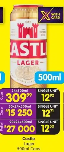 Shoprite Liquor Castle Lager Cans offer