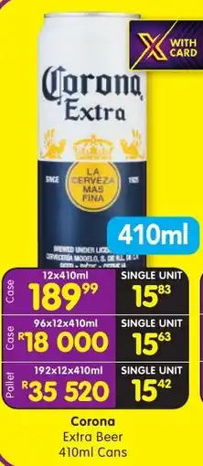 Shoprite Liquor Corona Extra Beer Cans offer
