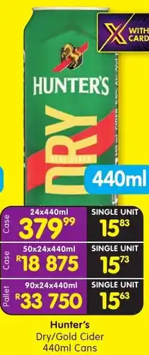 Shoprite Liquor Hunter's Dry/ Gold Cider Cans offer