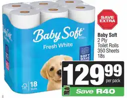 Spar Baby Soft 2 Ply Toilet Rolls offer
