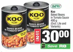 Spar Koo Baked Beans in Tomato Sauce offer