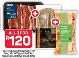 Pick n Pay Beef Potjiekos, PnP Soup Mix and PnP San Francisco Light Rye Bread offer