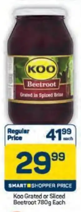 Pick n Pay Koo Grated or Sliced Beetroot offer