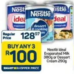 Pick n Pay Nestlé Ideal Evaporated Milk or Dessert Cream offer