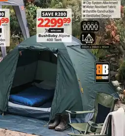 Checkers Bush Baby Alpine 400 Tent offer