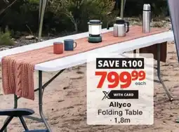 Checkers Allyco Folding Table offer