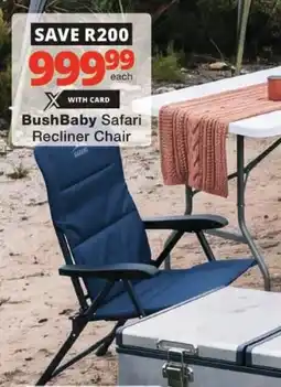 Checkers BushBaby Safari Recliner Chair offer