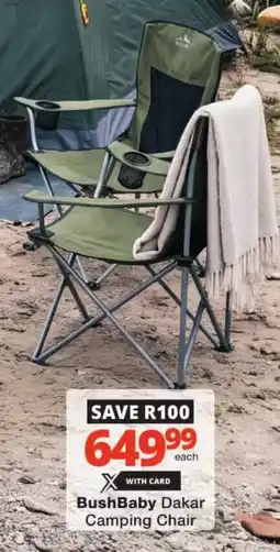 Checkers BushBaby Dakar Camping Chair offer