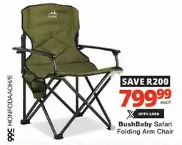Checkers BushBaby Safari Folding Arm Chair offer