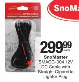 Checkers SnoMaster SMACC-004 12V DC Cable with Straight Cigarette Lighter Plug offer