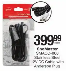 Checkers SnoMaster SMACC-006 Stainless Steel 12V DC Cable with Anderson Plug offer
