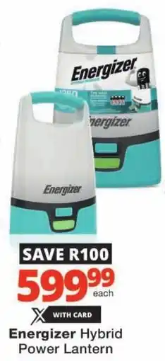 Checkers Energizer Hybrid Power Lantern offer