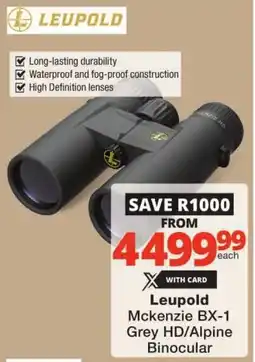 Checkers Leupold Mckenzie BX-1 Grey HD/ Alpine Binocular offer