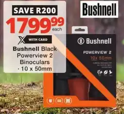Checkers Bushnell Black Powerview 2 Binoculars offer