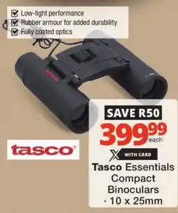 Checkers Tasco Essentials Compact Binoculars offer