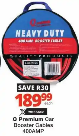 Checkers Q Premium Car Booster Cables 400AMP offer
