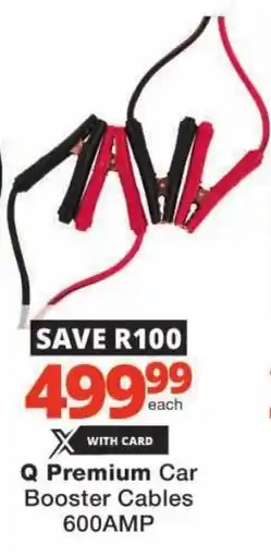 Checkers Q Premium Car Booster Cables 600AMP offer