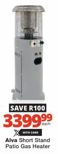 Checkers Alva Short Stand Patio Gas Heater offer