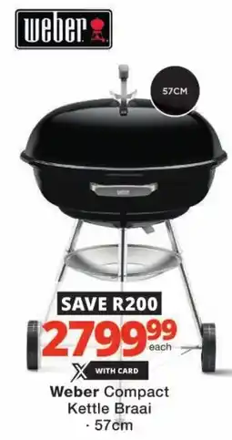 Checkers Weber Compact Kettle Braai offer