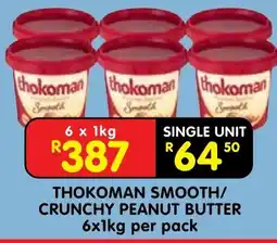 Shoprite Thokoman smooth/ crunchy peanut butter offer