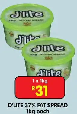 Shoprite D'lite 37% fat spread offer