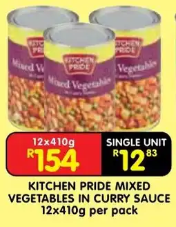 Shoprite Kitchen pride mixed vegetables in curry sauce offer