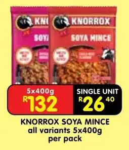 Shoprite Knorrox soya mince offer