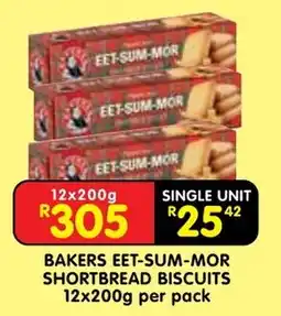 Shoprite Bakers eet-sum-mor shortbread biscuits offer