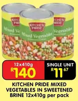 Shoprite Kitchen pride mixed vegetables in sweetened brine offer