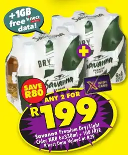 Shoprite Liquor Savanna Premium Dry/Light Cider NRB offer