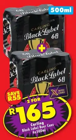 Shoprite Liquor Carling Black Label Beer Cans offer