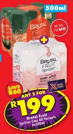 Shoprite Liquor Brutal Fruit Spritzer Cans All Variants offer