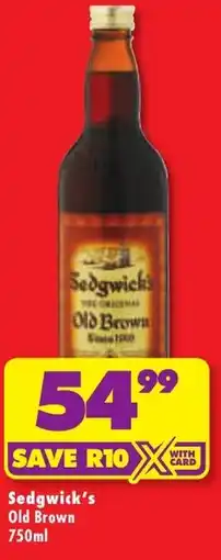 Shoprite Liquor Sedgwick's Old Brown offer