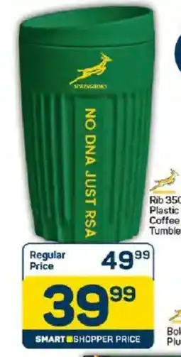 Pick n Pay Springboks Rib Plastic Coffee Tumbler offer